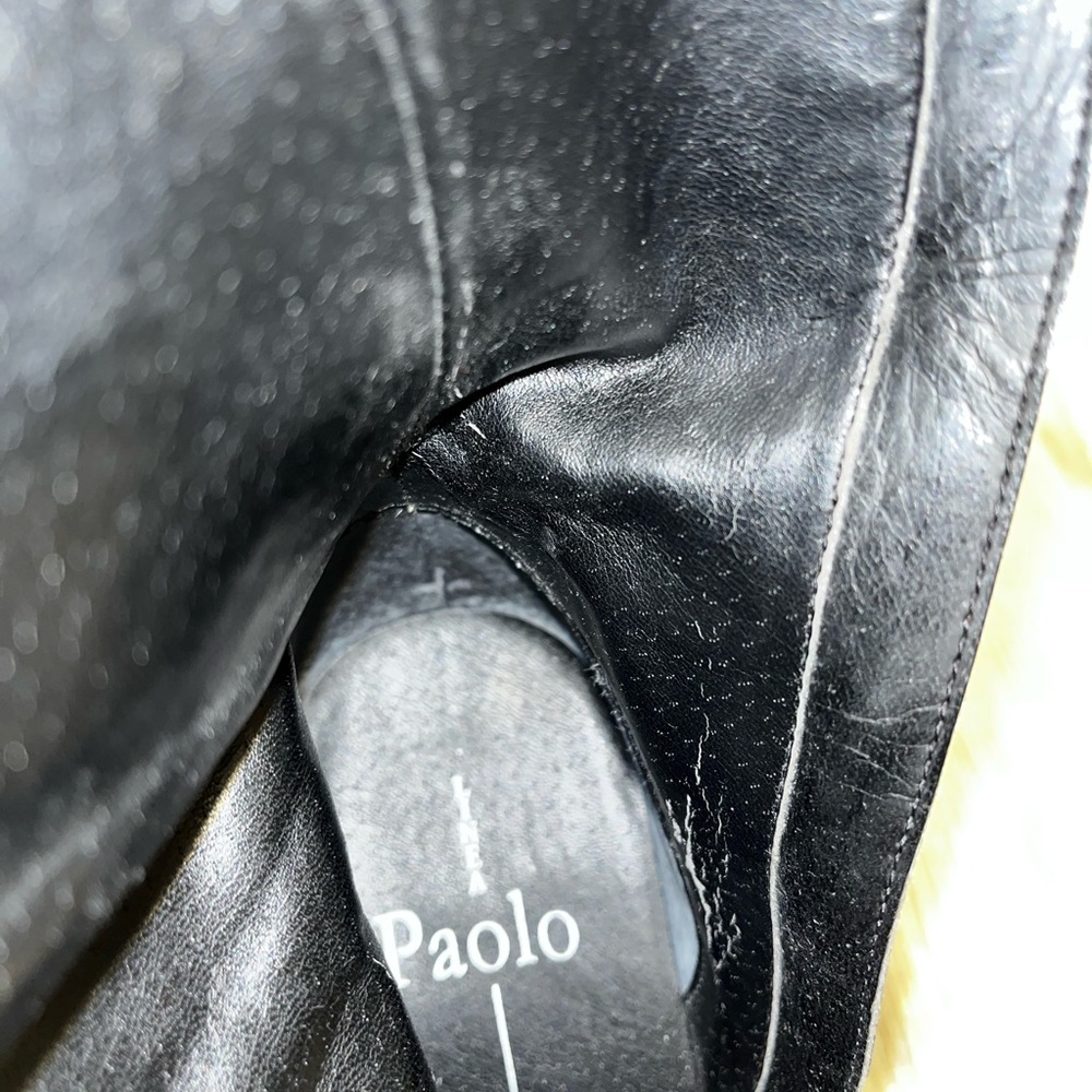 Linea Paolo black leather pointed toe bootie size 8.5 - Picture 9 of 14
